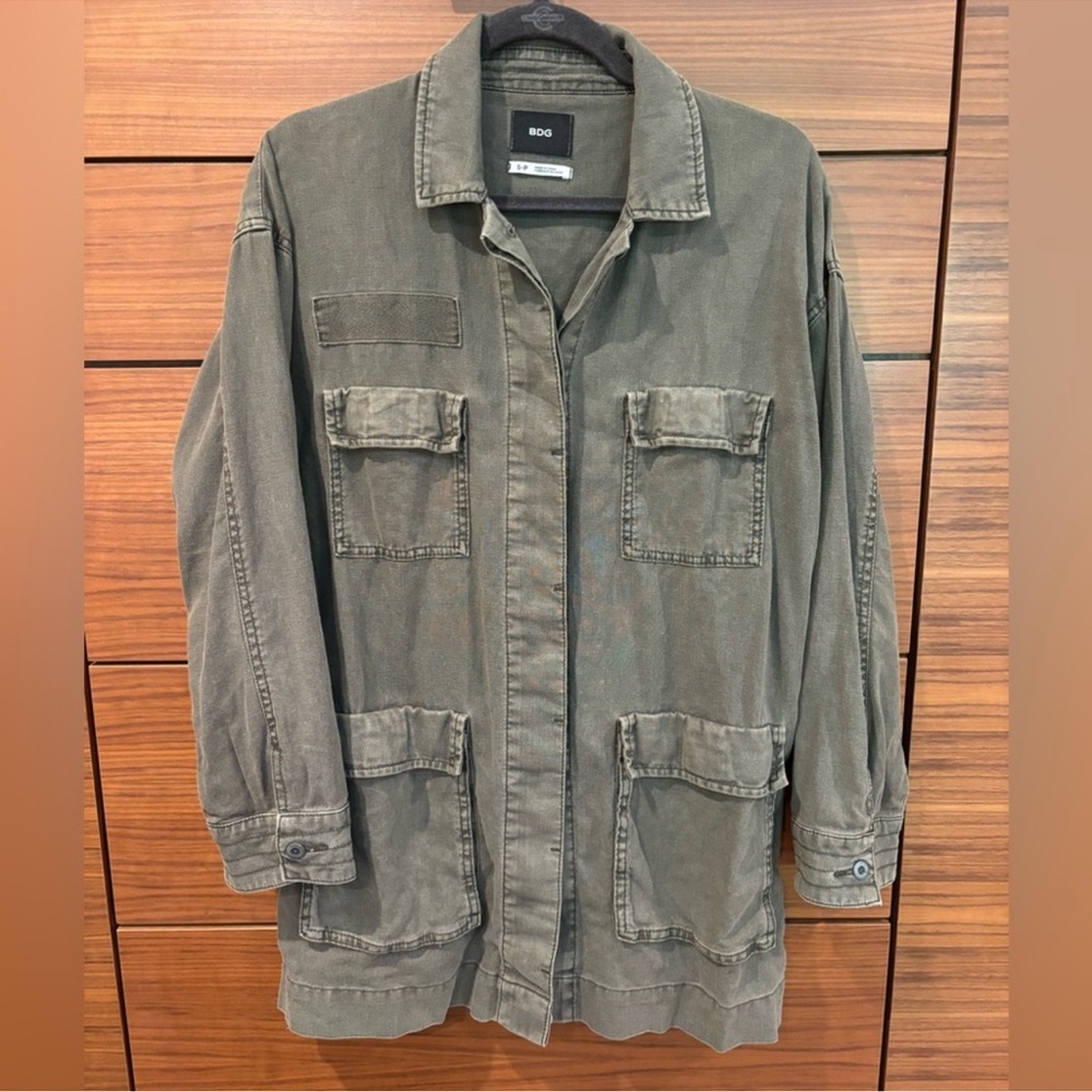 BDG Green Utility Jacket Size Medium - Picture 2 of 6